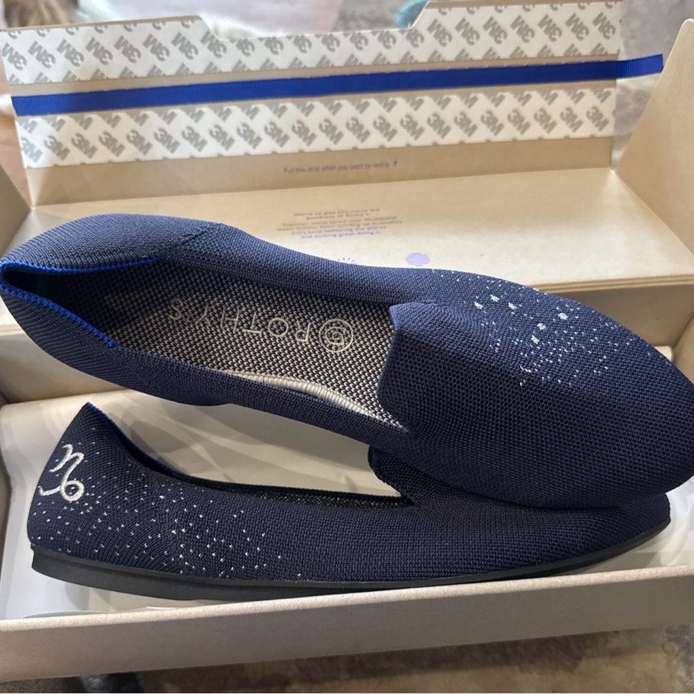 Rothy's The Capricorn Loafer Navy Blue Zodiac Flats